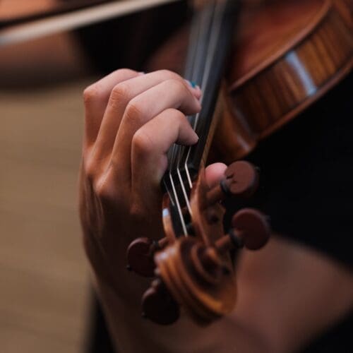 person playing violin